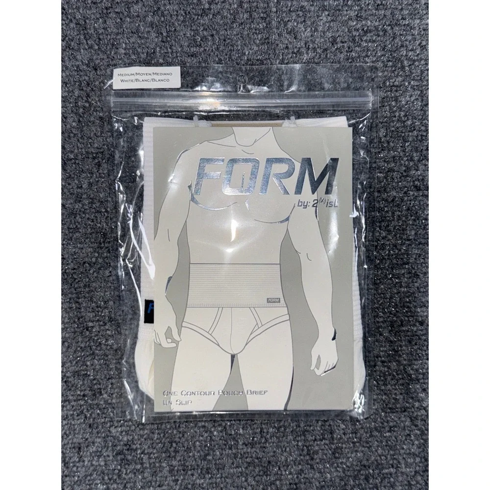 FORM by 2(x)ist Mens Contour Pouch Brief White Compression Underwear 4503 Medium